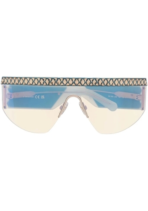 Swarovski Eyewear crystal-embellished square frame sunglasses - Blue