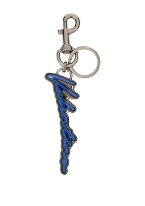 Valentino Garavani logo-lettering keychain - Blue
