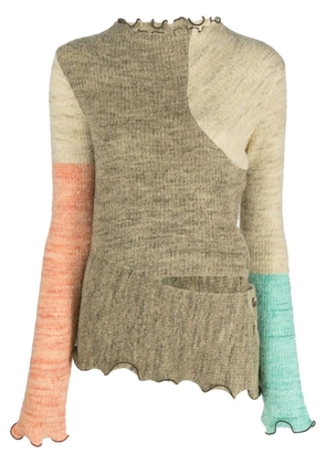 Andersson Bell colour-block fitted jumper - Neutrals