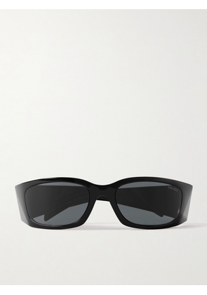 Prada Eyewear - Rectangular-frame Acetate Sunglasses - Black - One size