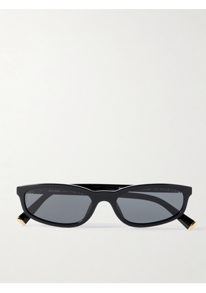 Miu Miu Eyewear - Oval-frame Acetate Sunglasses - Black - One size