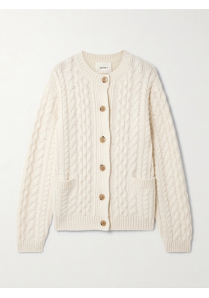 LISA YANG - Ditte Cable-knit Cashmere Cardigan - Cream - 0,1,2