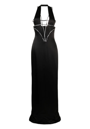 Genny crystal-embellished dress - Black