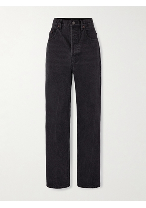 SAINT LAURENT - High-rise Tapered Jeans - Black - 25,26,27,28,29,30