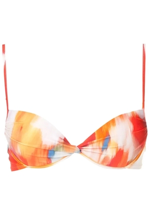 Lenny Niemeyer twist-detail printed bikini top - Multicolour