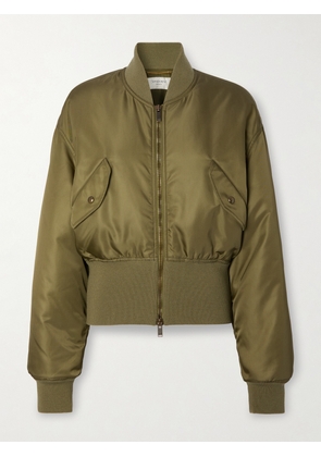 SAINT LAURENT - Shell Bomber Jacket - Green - FR 36,FR 38,FR 40