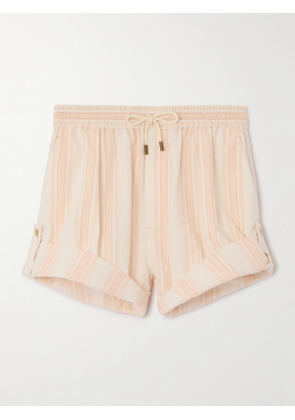 Chloé - Striped Cotton-poplin Shorts - Pink - FR 34,FR 36,FR 38,FR 40,FR 42