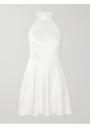 Halfpenny London - Bloom Open-back Satin-crepe Mini Dress - Ivory - 1,2,3,4,5