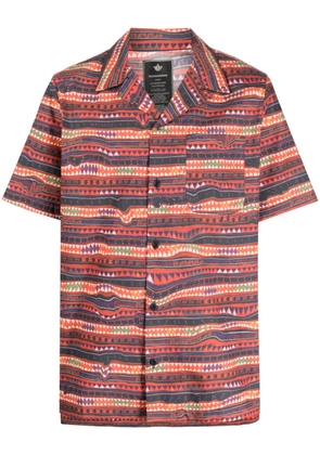 Maharishi short-sleeve organic cotton shirt - Red