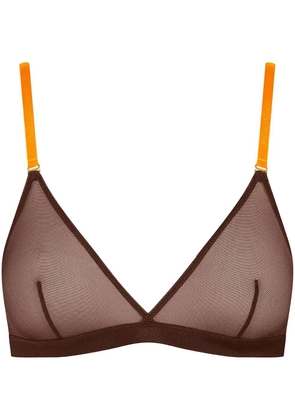 Maison Close Corps à Corps mesh triangle bra - Brown