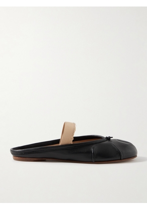 Maison Margiela - Tabi Frayed Split-toe Leather Ballet Flats - Black - IT35,IT35.5,IT36,IT36.5,IT37,IT37.5,IT38,IT38.5,IT39,IT39.5,IT40,IT40.5,IT41
