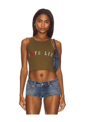 Boys Lie Cadet Bee Gee Tank Top in Brown. Size M/L. Also in XL/XXL, XS/S.