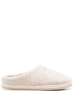 Tommy Hilfiger logo embroidery slippers - Neutrals