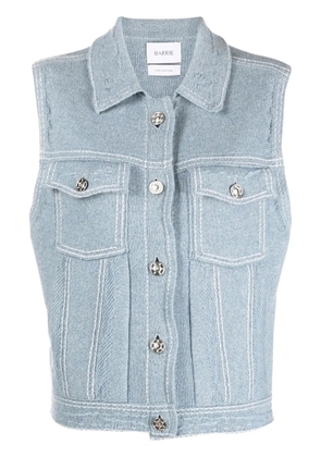 Barrie knitted sleeveless jacket - Blue
