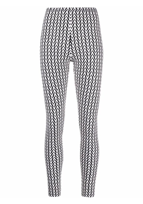Valentino Garavani all-over logo-print leggings - Black