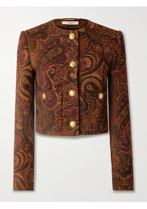 Chloé - Cropped Jacquard Jacket - Brown - FR 34,FR 36,FR 38,FR 40,FR 42,FR 44,FR 46