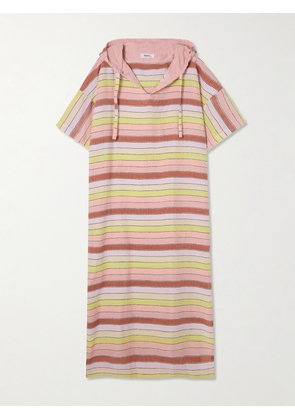 lemlem - Beritu Hooded Striped Cotton-blend Coverup - Pink - x small,small,medium,large