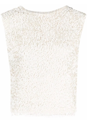 A.N.G.E.L.O. Vintage Cult 1960s sequinned sleeveless top - White