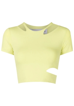 Gloria Coelho cut out-detail cropped T-shirt - Green