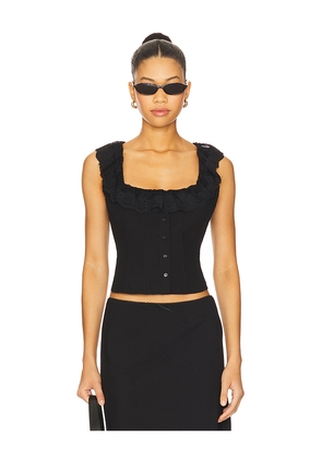 GUIZIO Paloma Lace Top in Black. Size L. Also in M, S, XS, XXS.
