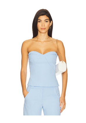 Amanda Uprichard x REVOLVE Soho Top in Baby Blue. Size L. Also in M, S, XL, XS.