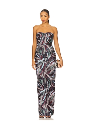 Bronx and Banco Dahlia Maxi Dress in Black. Size L. Also in M, S, XL, XS.