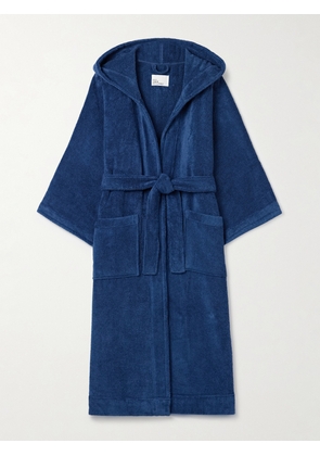 Lisa Marie Fernandez - Belted Hooded Cotton-terry Robe - Blue - XS/S,M/L