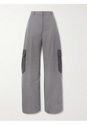 Stella McCartney - Paneled Wool Wide-leg Pants - Gray - IT34,IT36,IT38,IT40,IT42,IT44,IT46,IT48
