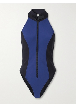 Lisa Marie Fernandez - The Lisa Marie Open-back Neoprene Swimsuit - Blue - 1,2,3,4