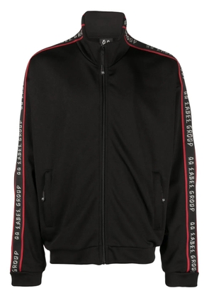 44 LABEL GROUP logo-tape high-neck bomber jacket - Black
