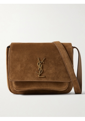 SAINT LAURENT - Niki Suede Shoulder Bag - Brown - One size