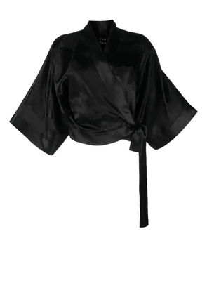 Carine Gilson silk jacquard-pattern blouse - Black