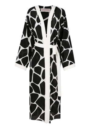 Valentino Garavani animal-print silk cover-up - Black