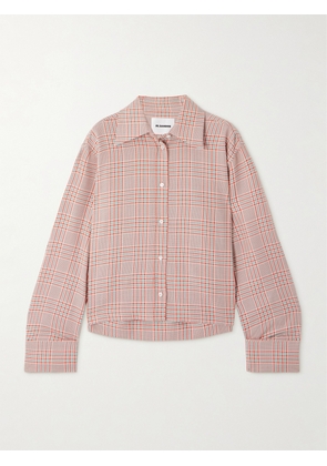 Jil Sander - Checked Cotton And Wool-blend Shirt - Pink - FR 34,FR 36,FR 38,FR 40,FR 42,FR 44