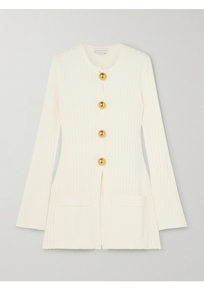 Stella McCartney - Ribbed-knit Cardigan - Ivory - xx small,x small,small,medium,large,x large