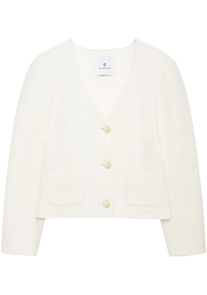 ANINE BING Anitta V-neck cardigan - White
