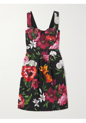 Dolce & Gabbana - Floral-print Woven Mini Dress - Black - IT36,IT38,IT40,IT42,IT44,IT46,IT48