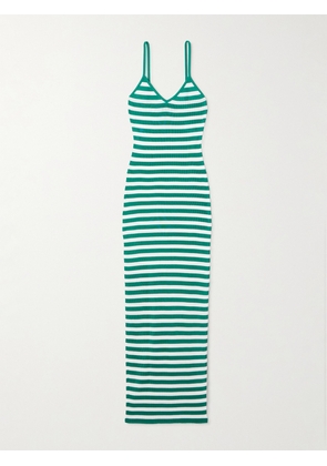 Dolce & Gabbana - Striped Ribbed-knit Midi Dress - Green - IT36,IT38,IT40,IT42,IT44,IT46,IT48,IT50