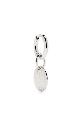 Maria Black Tan Huggie single earring - Silver