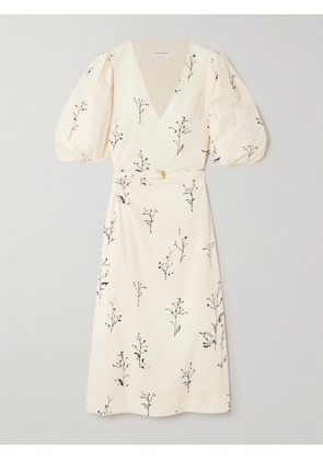 Altuzarra - Corrie Belted Printed Cotton-poplin Midi Dress - Ivory - FR 34,FR 36,FR 38,FR 40,FR 42,FR 44,FR 46