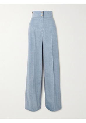 Altuzarra - Rudy Cotton-twill Wide-leg Pants - Blue - FR 34,FR 36,FR 38,FR 40,FR 42,FR 44,FR 46