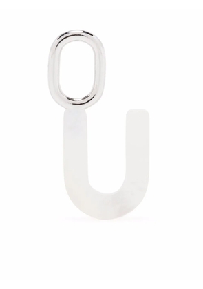 Maria Black Lucid Letter U charm - White
