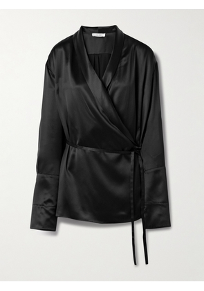 The Row - Eivie Silk Wrap Blouse - Black - US0,US2,US4,US6,US8