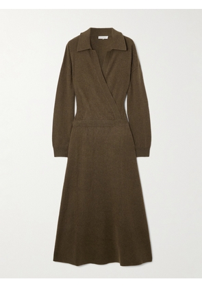 Altuzarra - Madleen Wrap-effect Cashmere Midi Dress - Green - x small,small,medium,large,x large