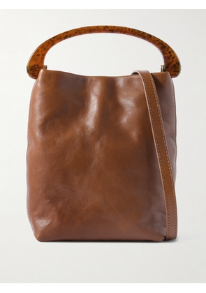 Dries Van Noten - Mini Embellished Leather Tote - Brown - One size