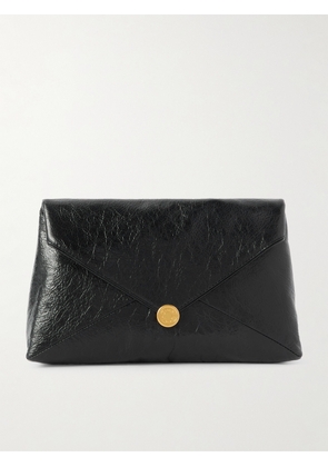 Dries Van Noten - Medium Textured-leather Clutch - Black - One size