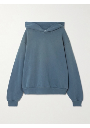 Acne Studios - Printed Organic Cotton-blend Jersey Hoodie - Blue - xx small,x small,small,medium,large,x large
