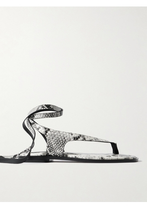 A Emery - Heidi Snake-effect Leather Sandals - Animal print - IT35,IT36,IT37,IT38,IT39,IT40,IT41,IT42