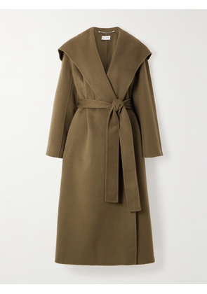 Altuzarra - Cole Hooded Belted Wool-blend Felt Coat - Brown - FR 34,FR 36,FR 38,FR 40,FR 42