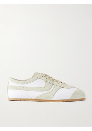 Dries Van Noten - Suede-trimmed Leather Sneakers - White - IT35,IT36,IT37,IT38,IT39,IT40,IT41